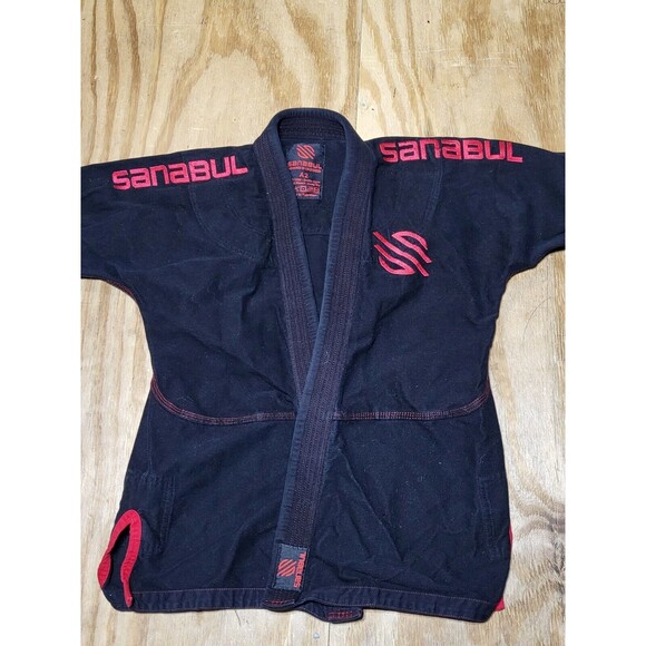 Sanabul Essential Jiu Jitsu Gi Kimono MMA Martial Arts Uniform Mens A2 Black @N7 - Picture 4 of 7